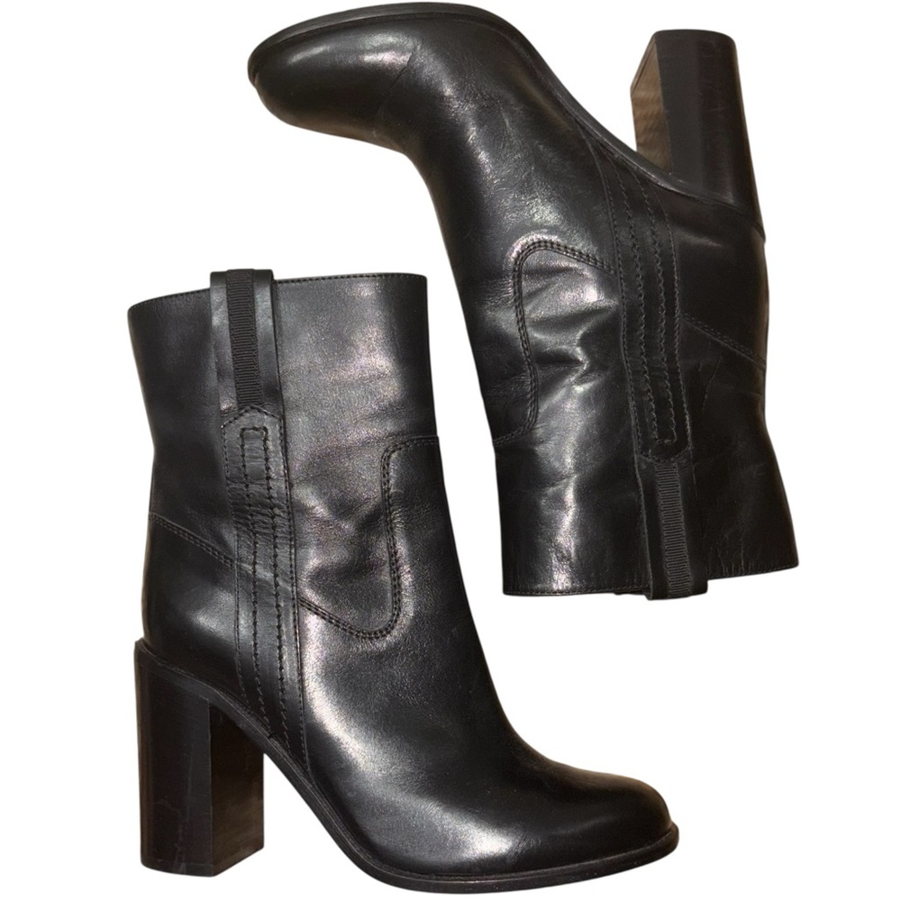 KATE SPADE Baise Black Leather Boot Block Heel Size 6 -- ABSOLUTELY GORGEOUS!!! - Picture 4 of 14